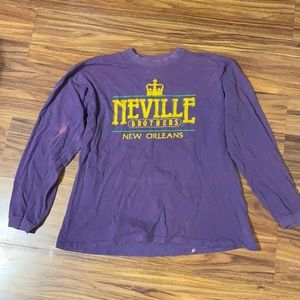 Neville Brothers Mardi Gras Long Sleeve T-Shirt vintage New Orleans
